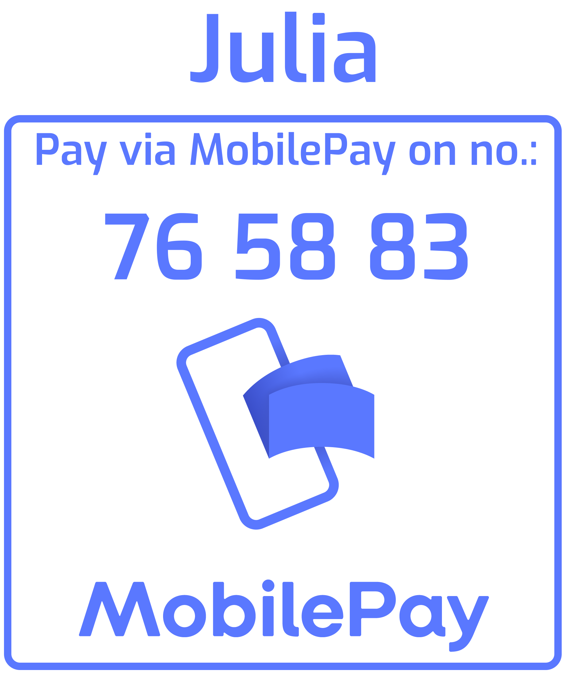 MobilePay Logo with number Julia