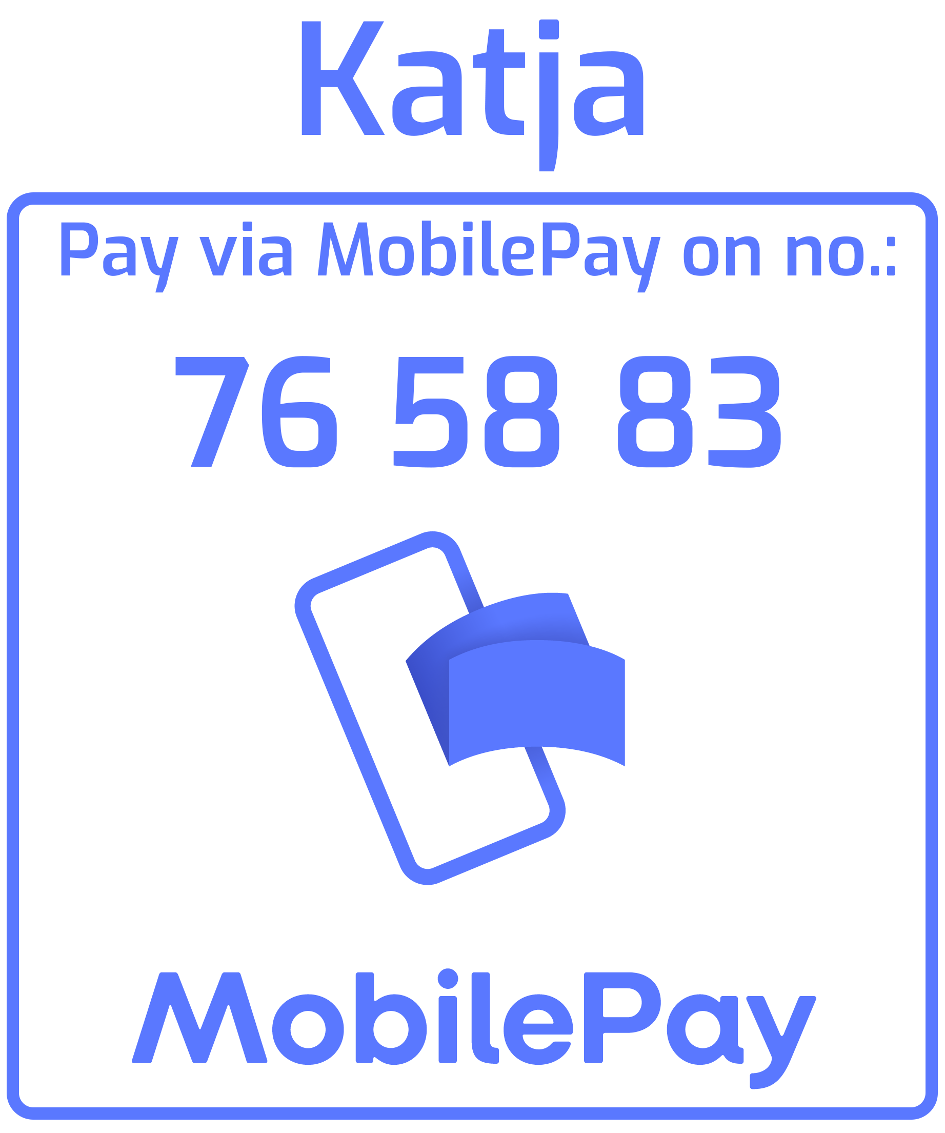 MobilePay Logo with number Katja